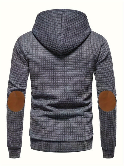 Trendiger Herren-Hoodie im urbanen Stil mit Waffelmuster