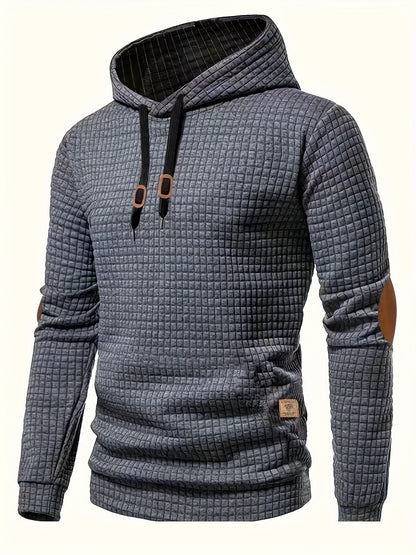 Trendiger Herren-Hoodie im urbanen Stil mit Waffelmuster