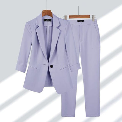 Stilvolles Blazer-Hosen-Set mit Frontknöpfen