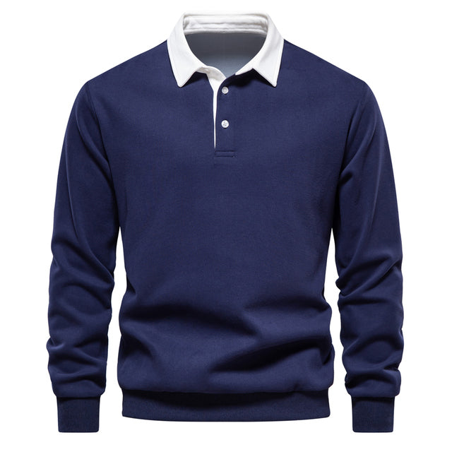 Polo-Pullover mit klassischer Knopfleiste