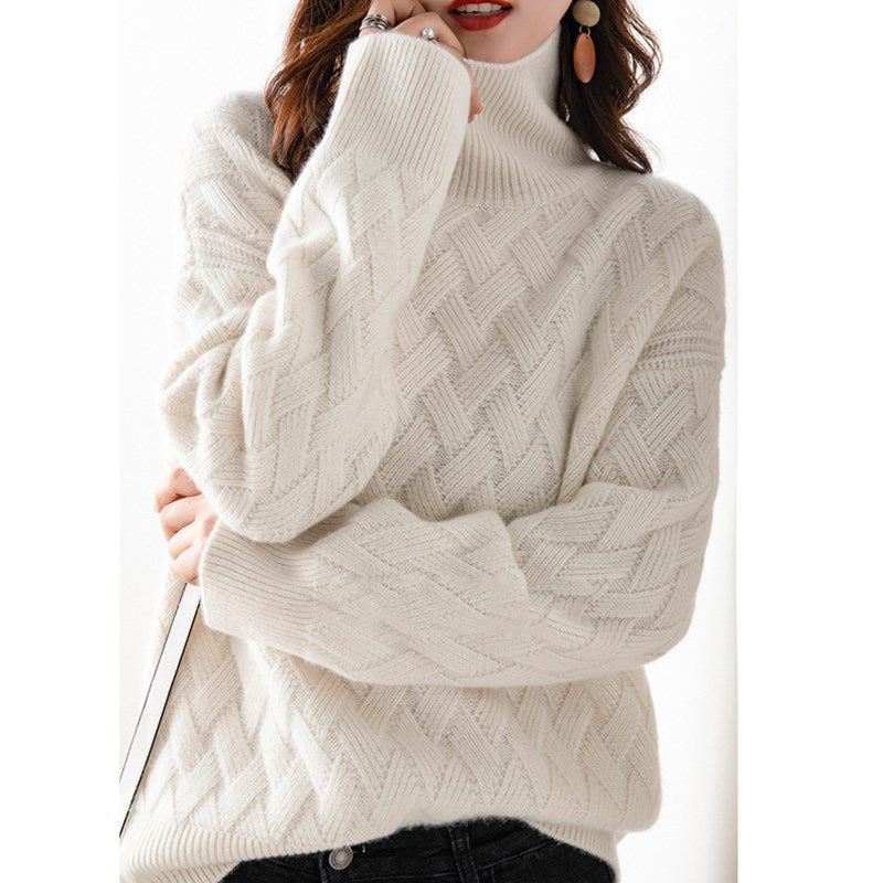 Luxuriöser Damen-Rollkragenpullover