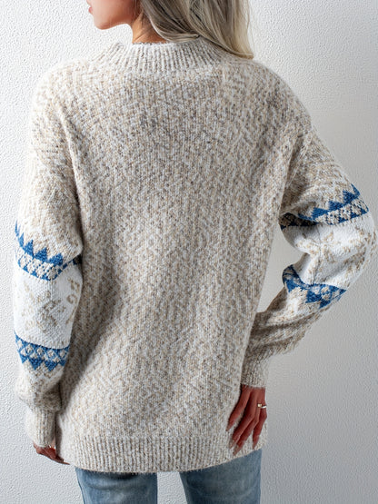 Niedlicher Damen-Pullover mit Schneeflocken-Muster