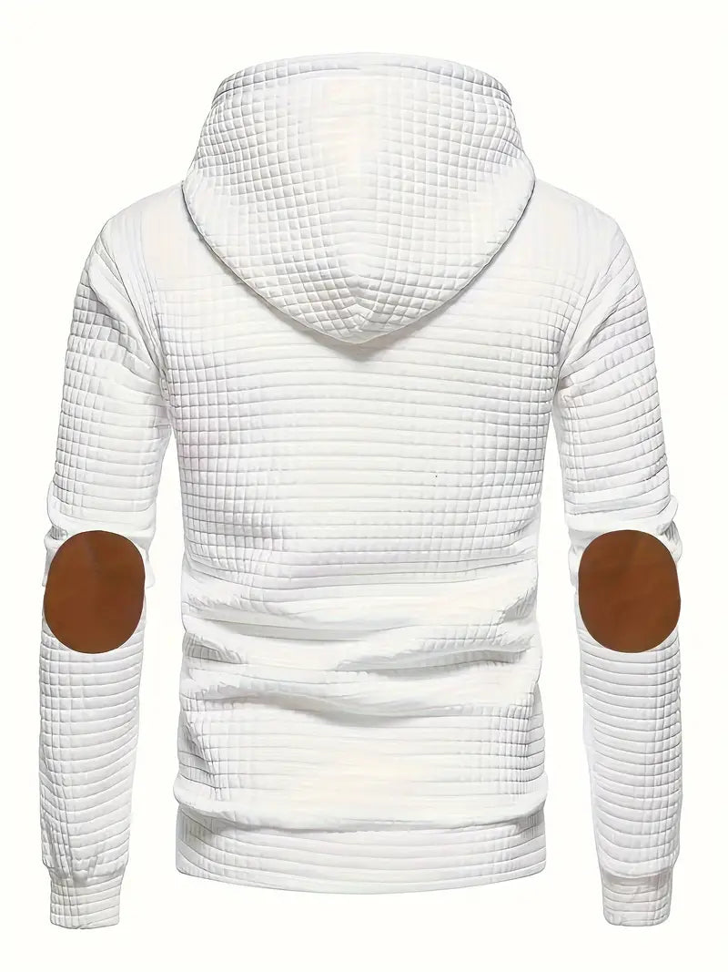 Trendiger Herren-Hoodie im urbanen Stil mit Waffelmuster