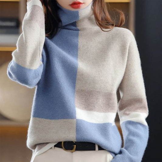 Eleganter Color-Block-Pullover für moderne Looks