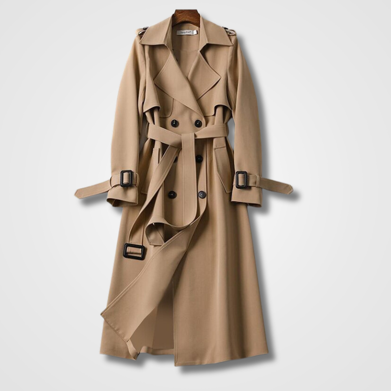 Klassischer Front Belt Trenchcoat für Frauen