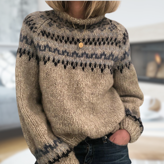 Stylischer Damen-Winterpullover - Warm und modisch gestrickt