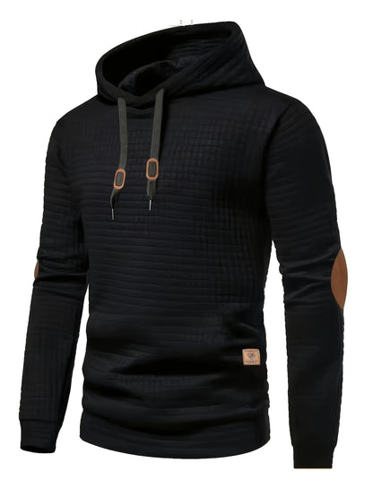 Trendiger Herren-Hoodie im urbanen Stil mit Waffelmuster