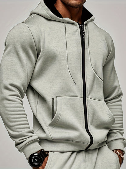 Herren Zip-Up Hoodie mit Fronttaschen