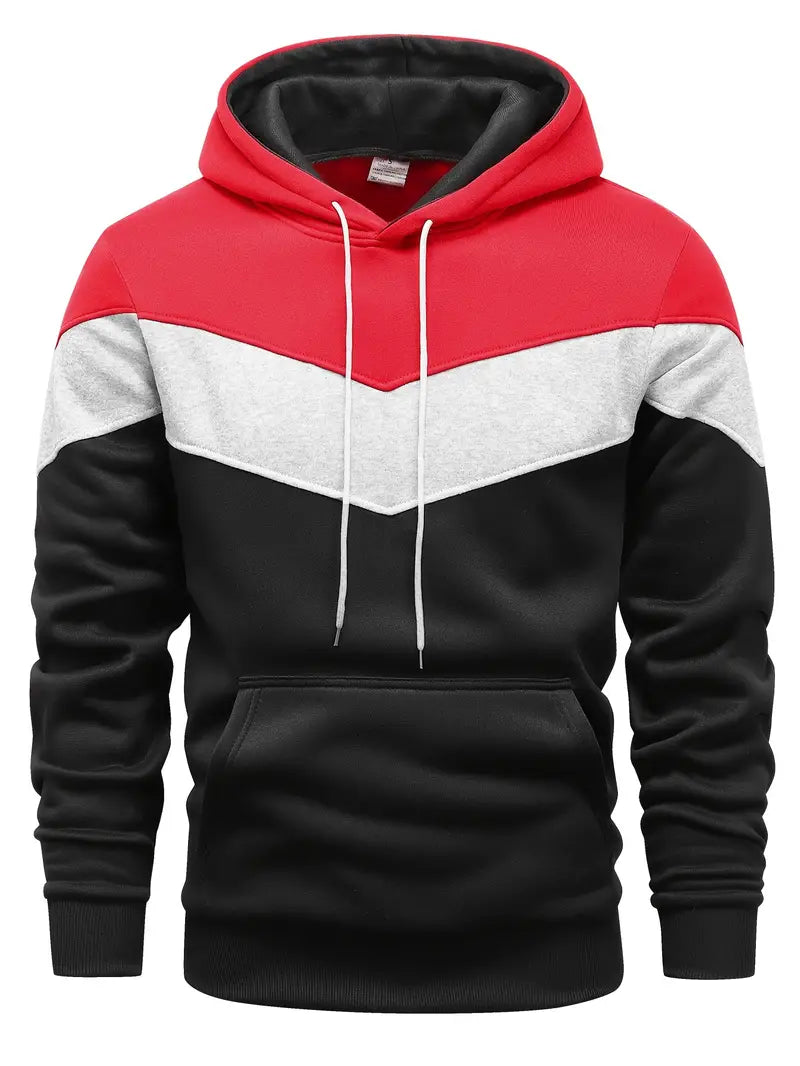 Trendiger Colour Block Hoodie mit Kängurutasche