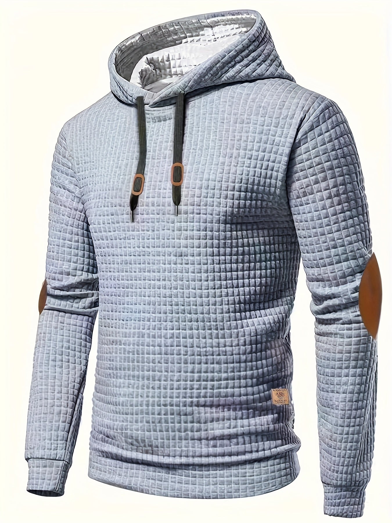 Trendiger Herren-Hoodie im urbanen Stil mit Waffelmuster