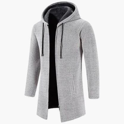 Wattierte Herren-Fleecejacke mit Kapuze für Wärme und Vielseitigkeit