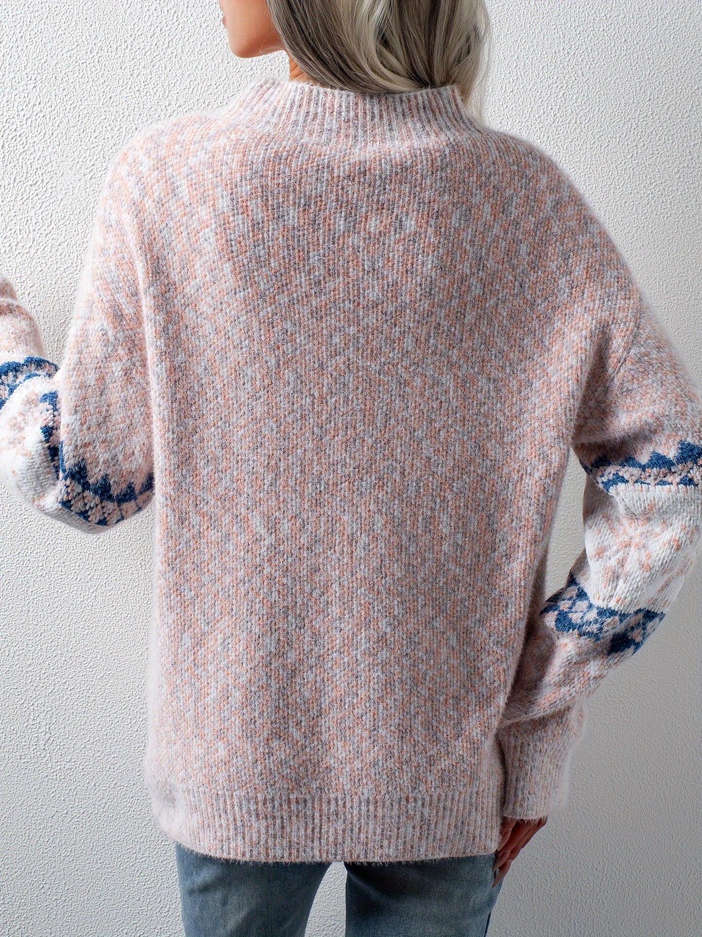 Niedlicher Damen-Pullover mit Schneeflocken-Muster