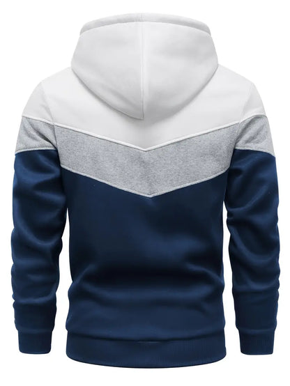 Trendiger Colour Block Hoodie mit Kängurutasche