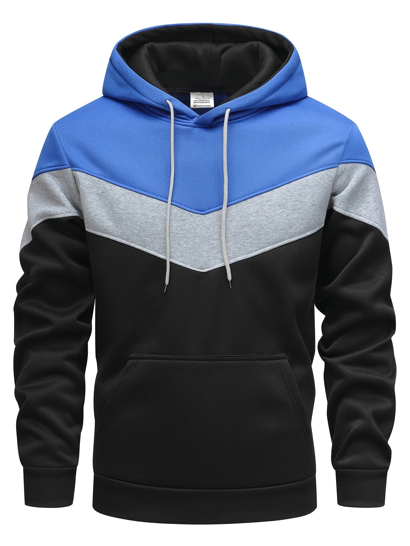 Trendiger Colour Block Hoodie mit Kängurutasche