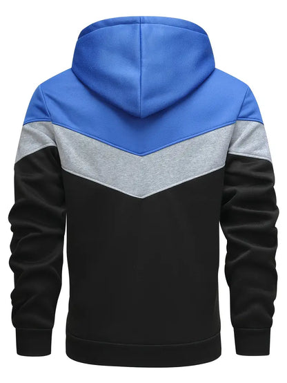 Trendiger Colour Block Hoodie mit Kängurutasche