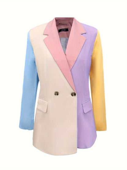 Della Blazer | Eleganter langärmeliger Regenbogen-Blazer für Frauen