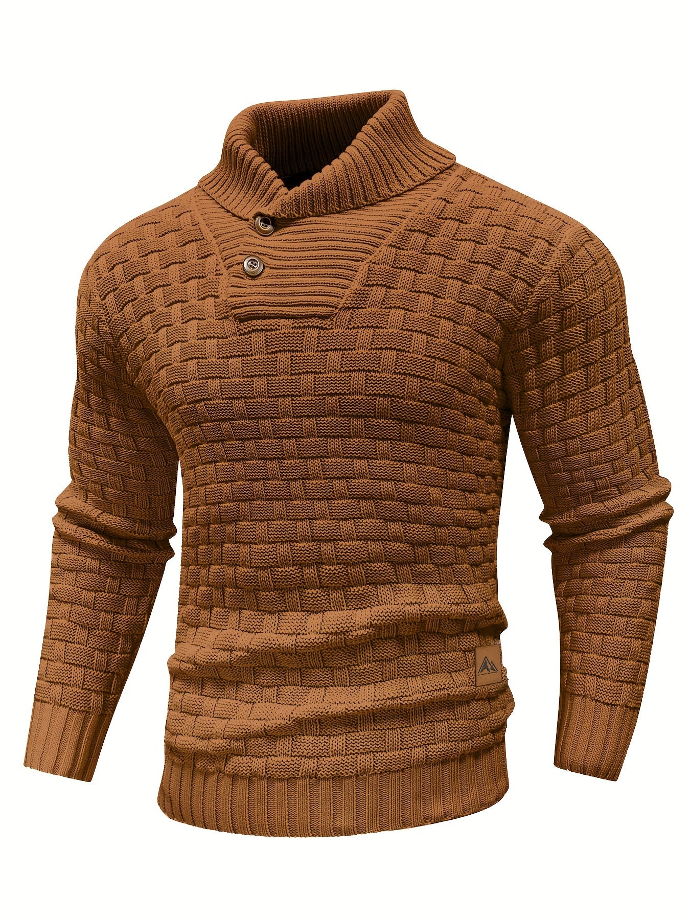 Moderner Herren-Pullover mit Waffelmuster und hohem Stretchanteil