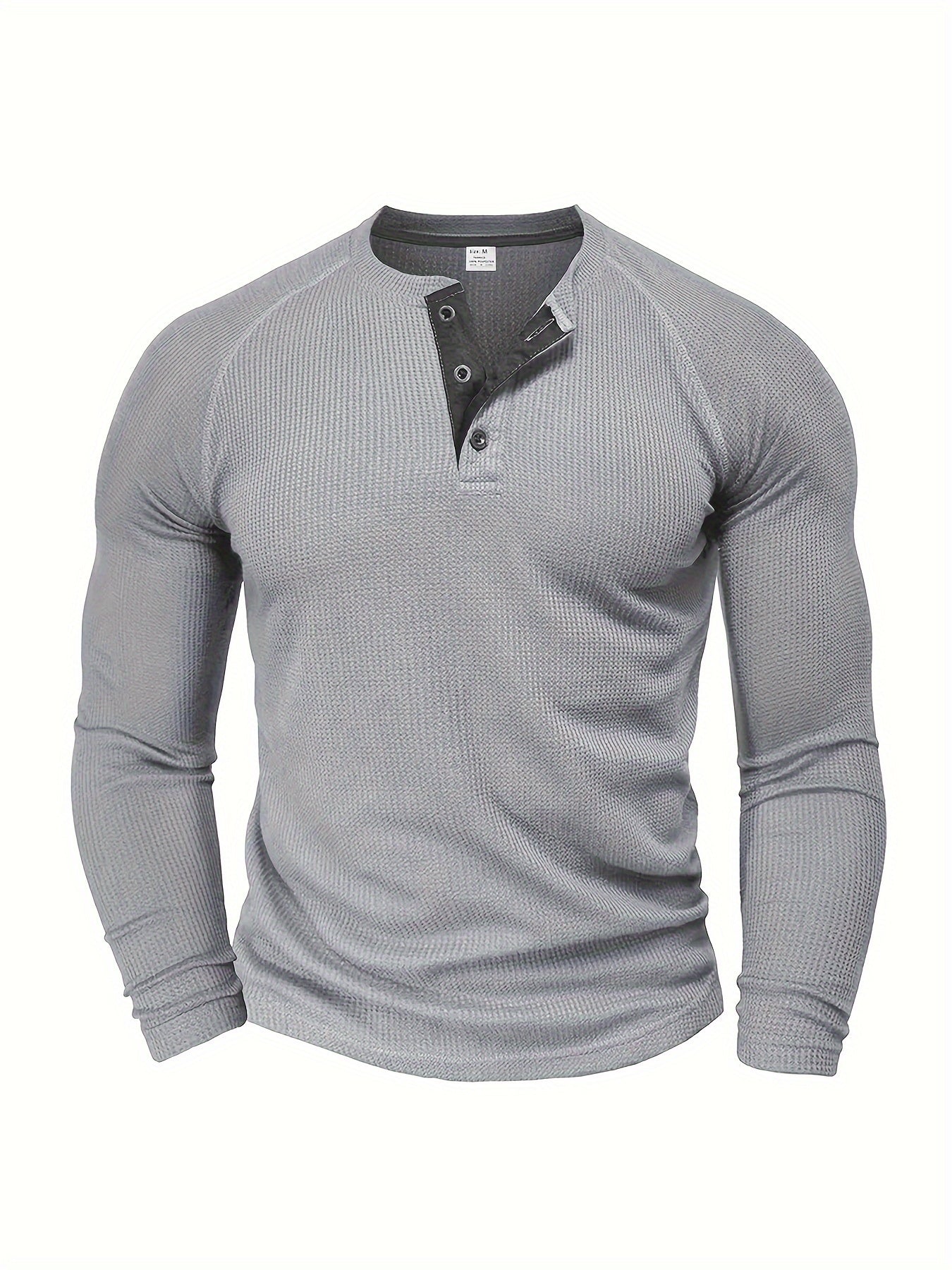 Lässiges Herren-Henley-Shirt – Bequemes Langarm-Shirt