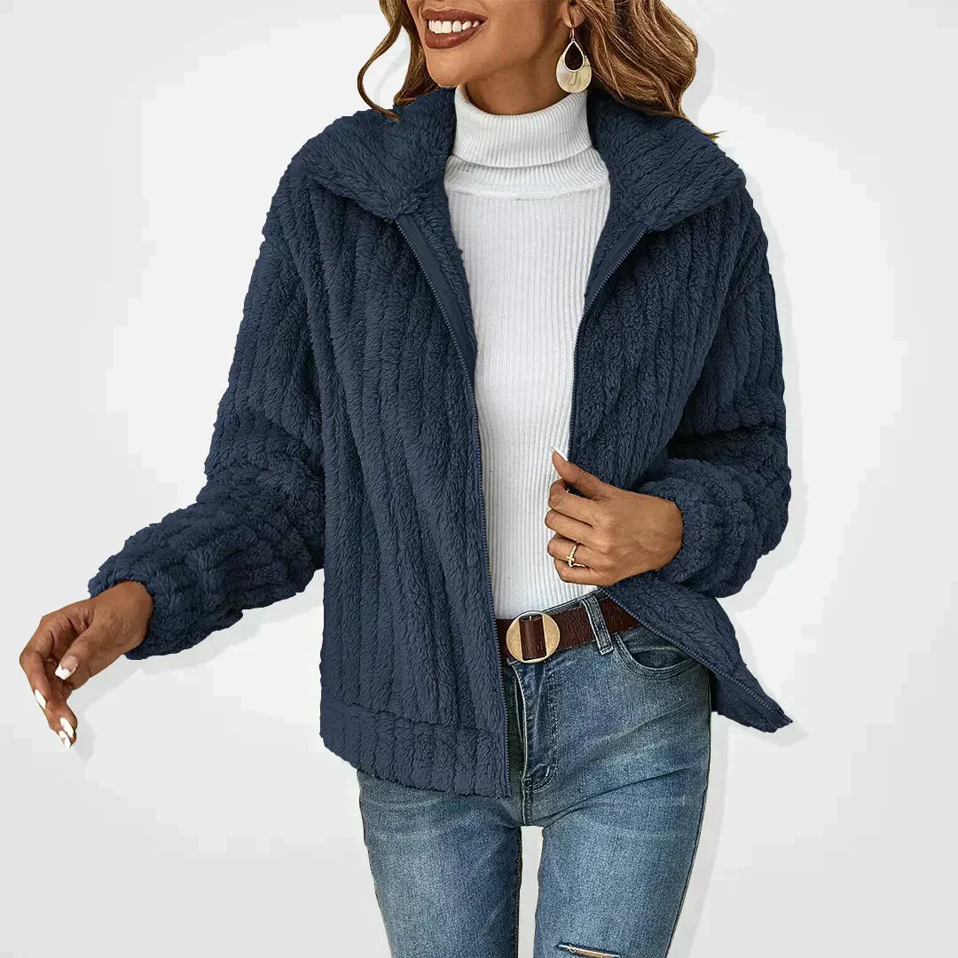 Modische und bequeme Teddy-Jacke für Damen