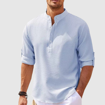 Caleb | Henley-Top-Hemd für Männe