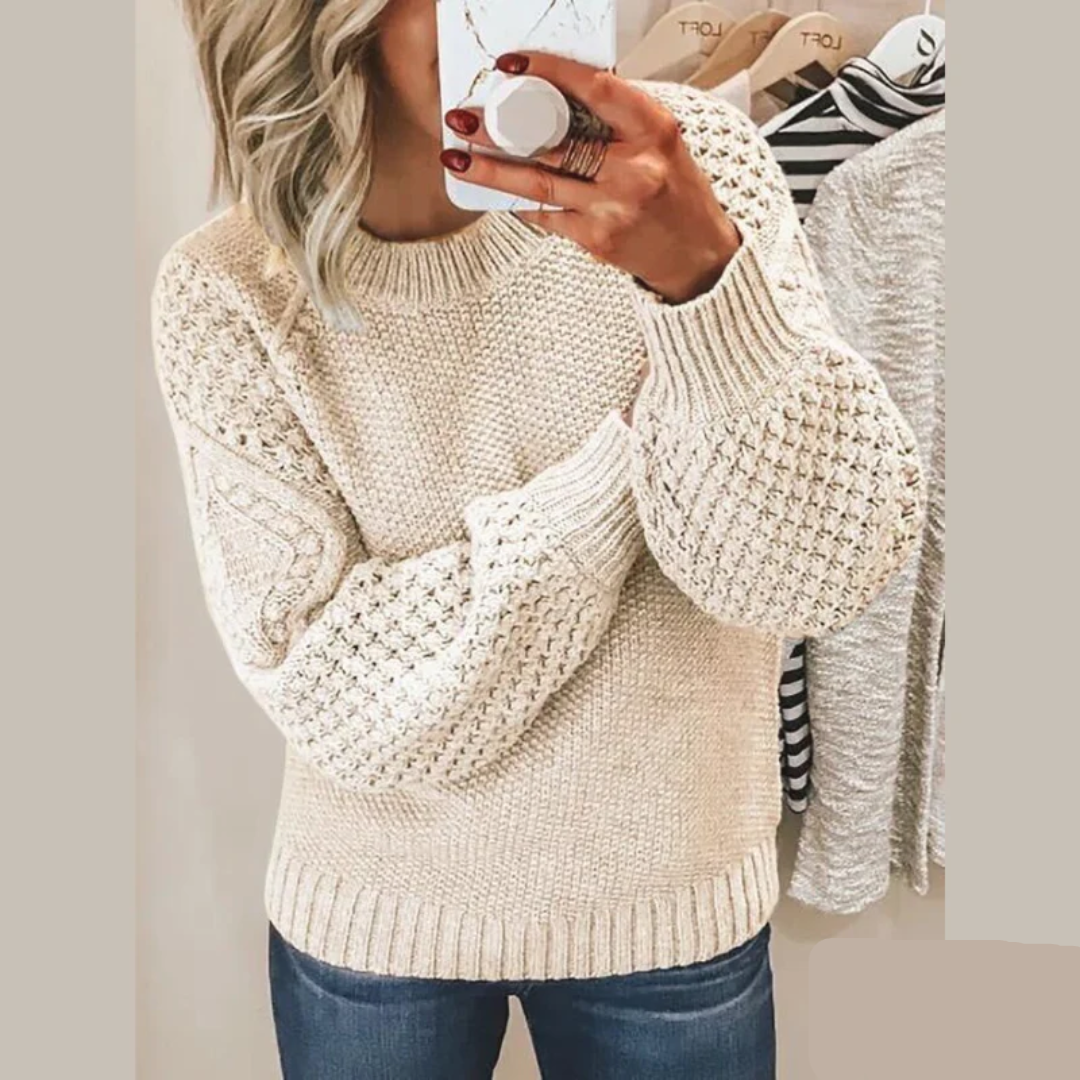 Gemütlicher weicher Strickpullover für Frauen