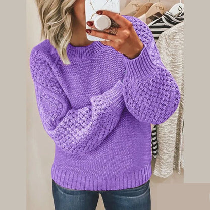 Gemütlicher weicher Strickpullover für Frauen