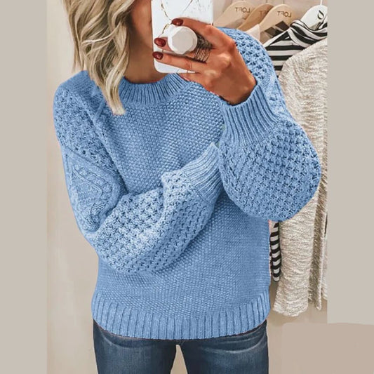 Gemütlicher weicher Strickpullover für Frauen