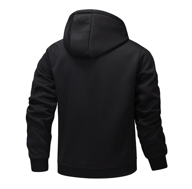 Vielseitiger Herren-Fleece-Kapuzenpullover mit Reißverschluss