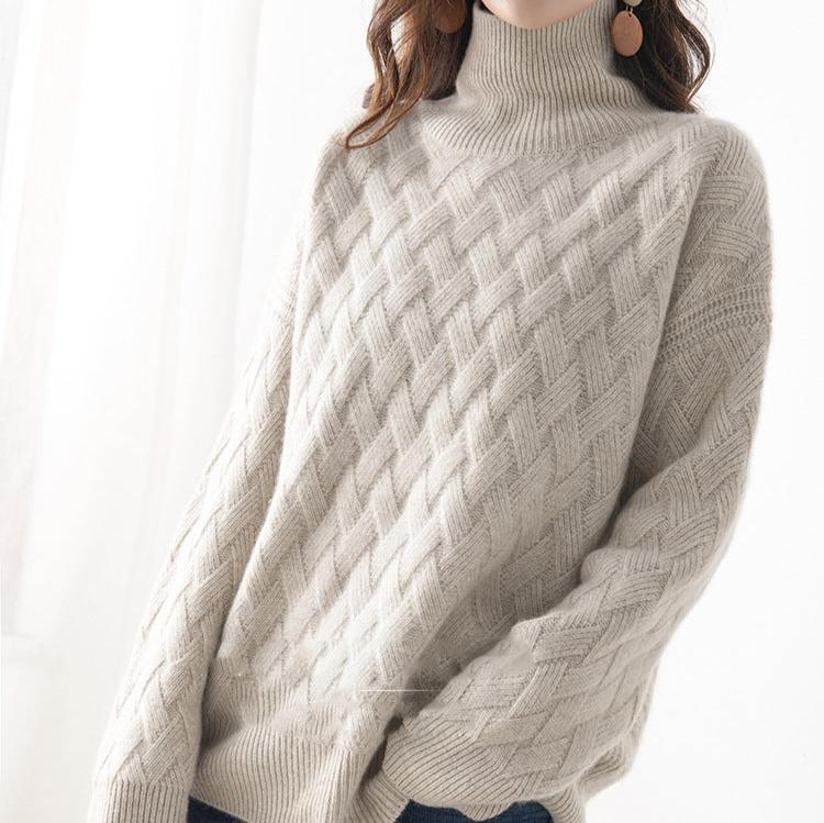 Luxuriöser Damen-Rollkragenpullover