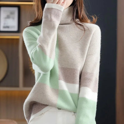 Eleganter Color-Block-Pullover für moderne Looks