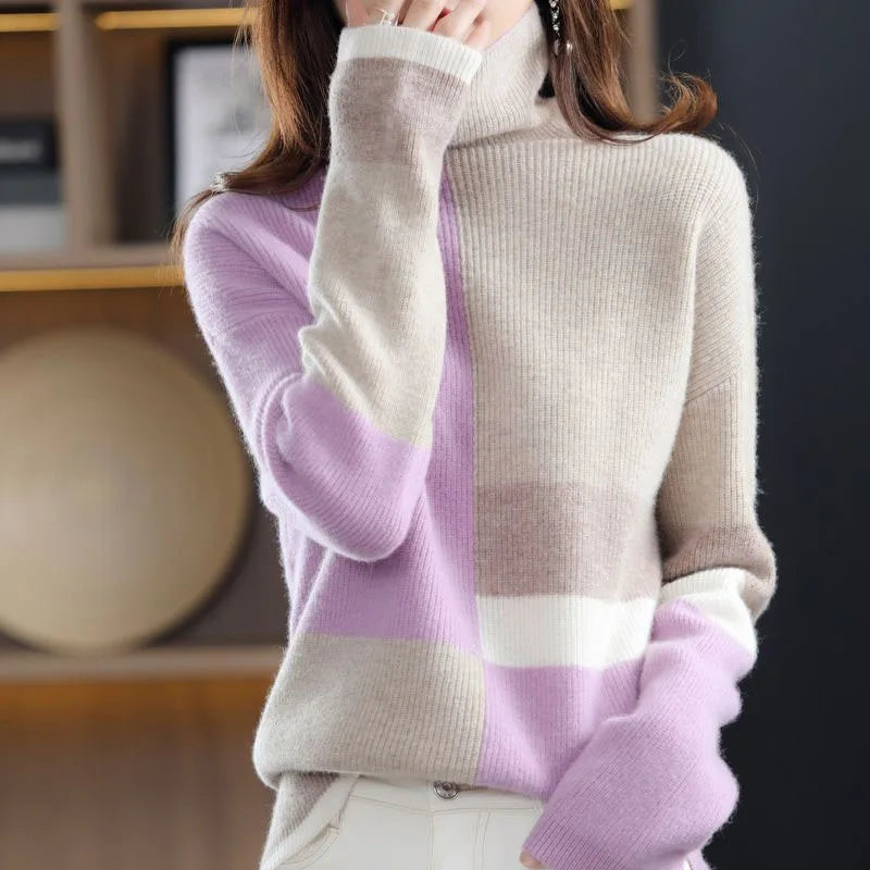 Eleganter Color-Block-Pullover für moderne Looks