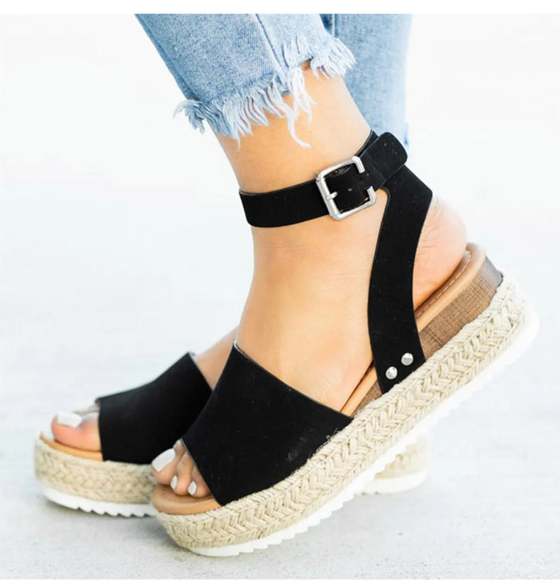 Krista Wedge | Elegante Sommer-Knöchelriemchen-Sandalen