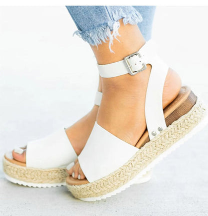 Krista Wedge | Elegante Sommer-Knöchelriemchen-Sandalen