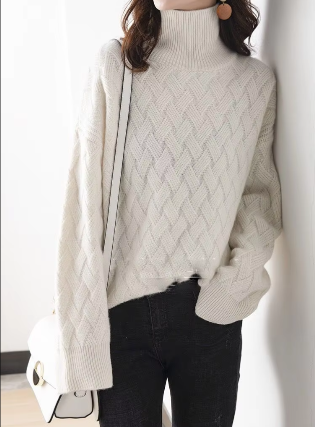 Luxuriöser Damen-Rollkragenpullover