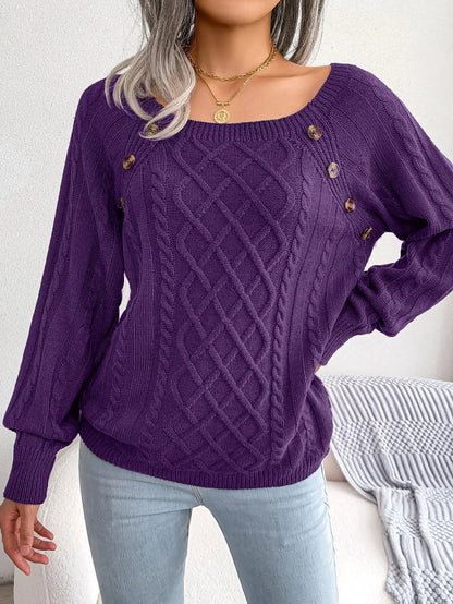 Eleganter Zopfstrickpullover für Frauen - zeitloser Stil