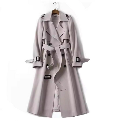 Klassischer Front Belt Trenchcoat für Frauen