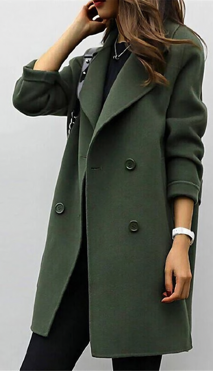 Zeitloser Stil Eleganter langer Trenchcoat