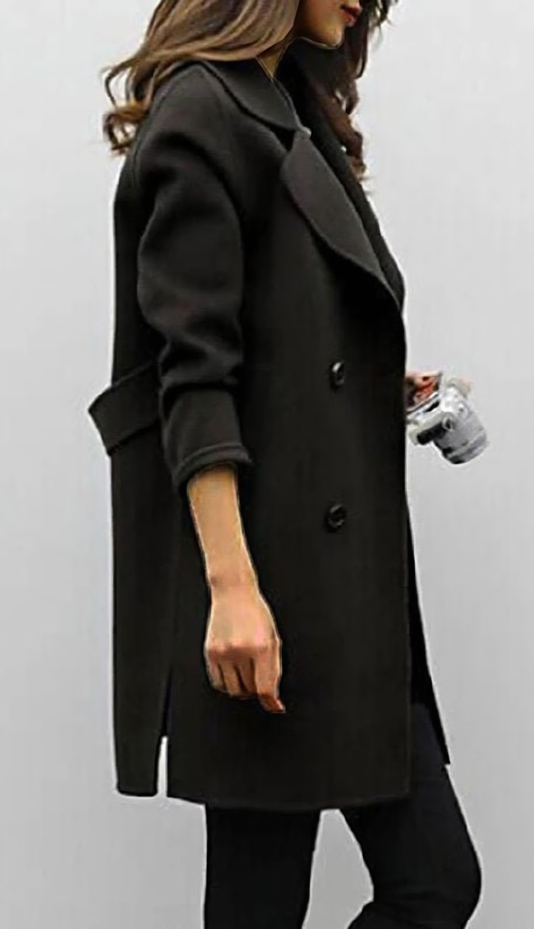 Zeitloser Stil Eleganter langer Trenchcoat