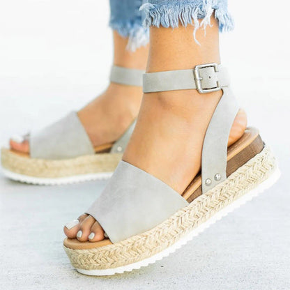 Krista Wedge | Elegante Sommer-Knöchelriemchen-Sandalen