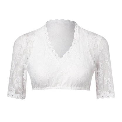 Graciella | Elegantes transparentes Blumen-Crop-Top