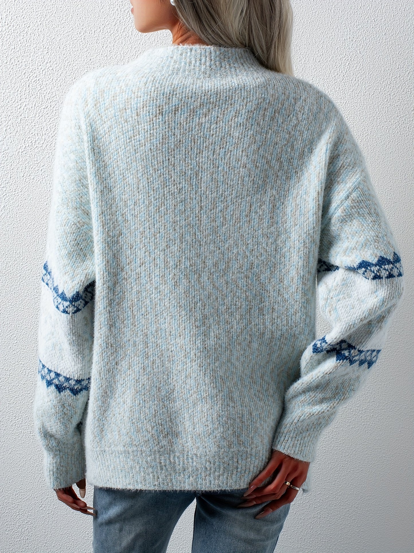 Niedlicher Damen-Pullover mit Schneeflocken-Muster