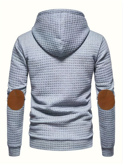 Trendiger Herren-Hoodie im urbanen Stil mit Waffelmuster