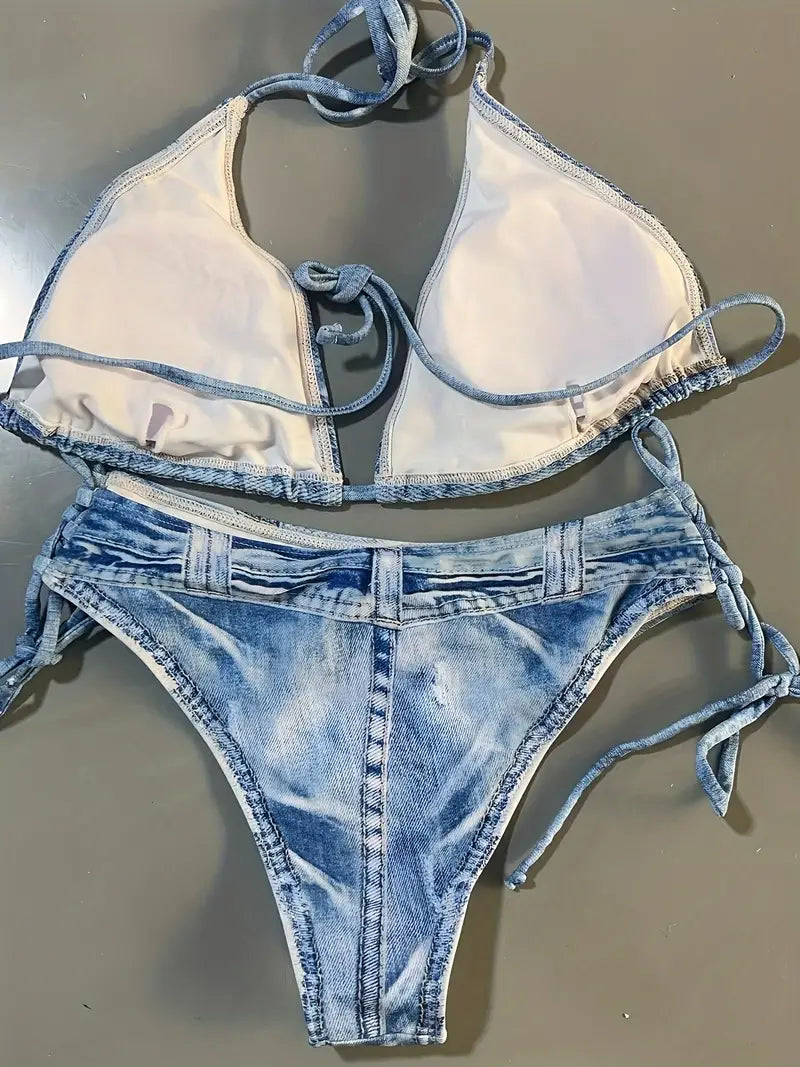 Kerry | Vom Ozean inspirierter Triangel-Bikini für Damen