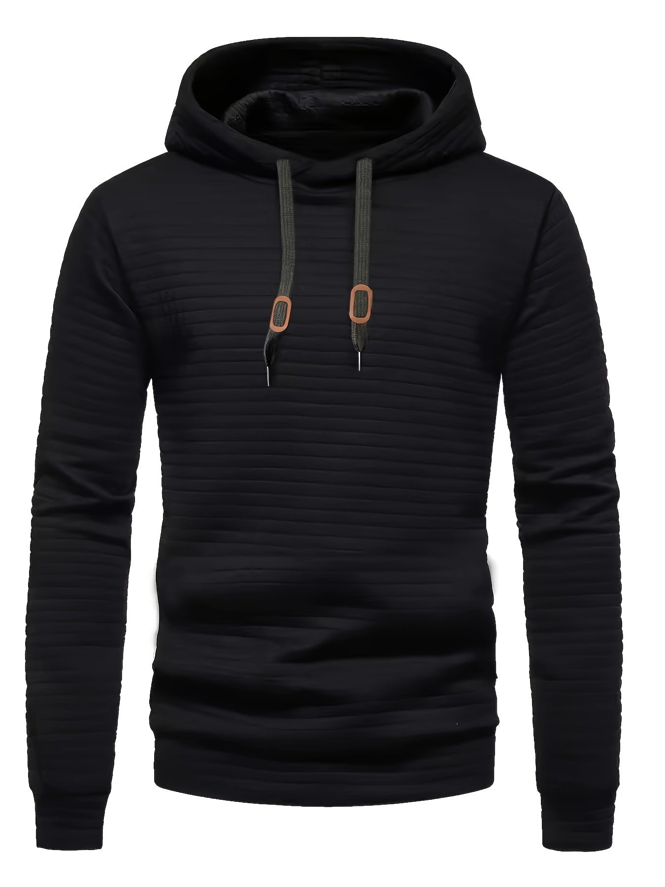 Trendiger Herren-Hoodie im urbanen Stil mit Waffelmuster