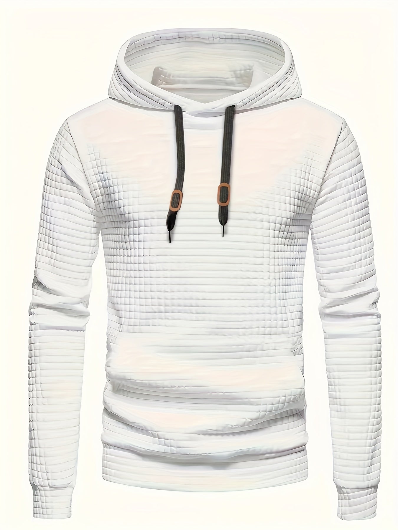 Trendiger Herren-Hoodie im urbanen Stil mit Waffelmuster