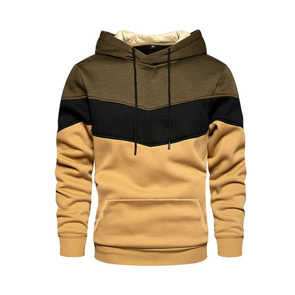 Trendiger Colour Block Hoodie mit Kängurutasche