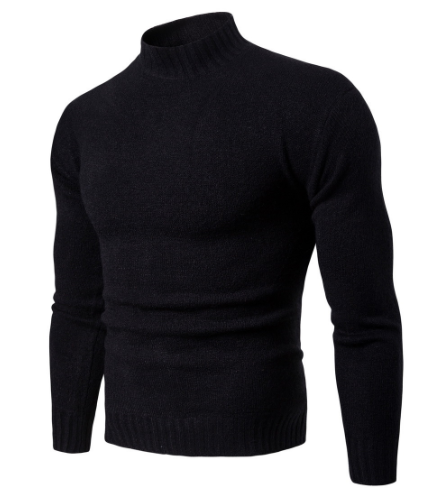 Herren Feinstrickpullover mit modischem Stehkragen