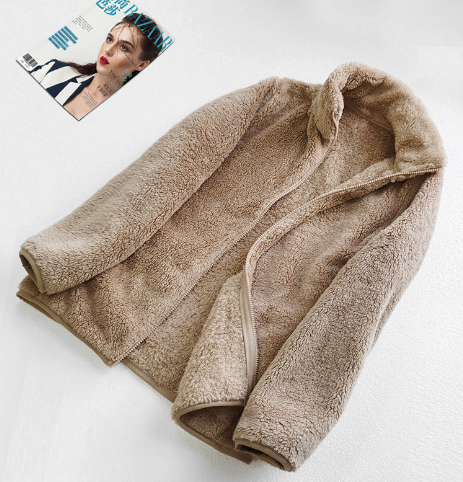 Schicker Zip Up Teddy Mantel für stilvolle Winterwärme