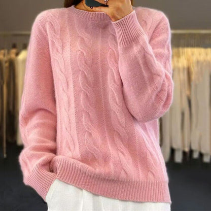 Stylischer Pullover für Damen im Kabelstrickdesign